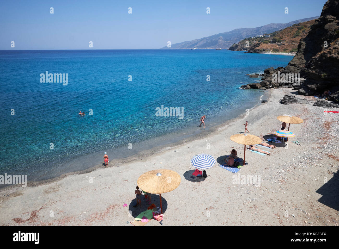 Partheni and Kampos beaches, Ikaria, Greece Stock Photo - Alamy