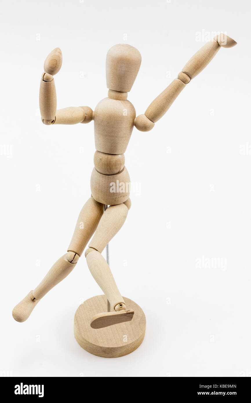 Wooden mannequin happy pose hi-res stock photography and images - Alamy