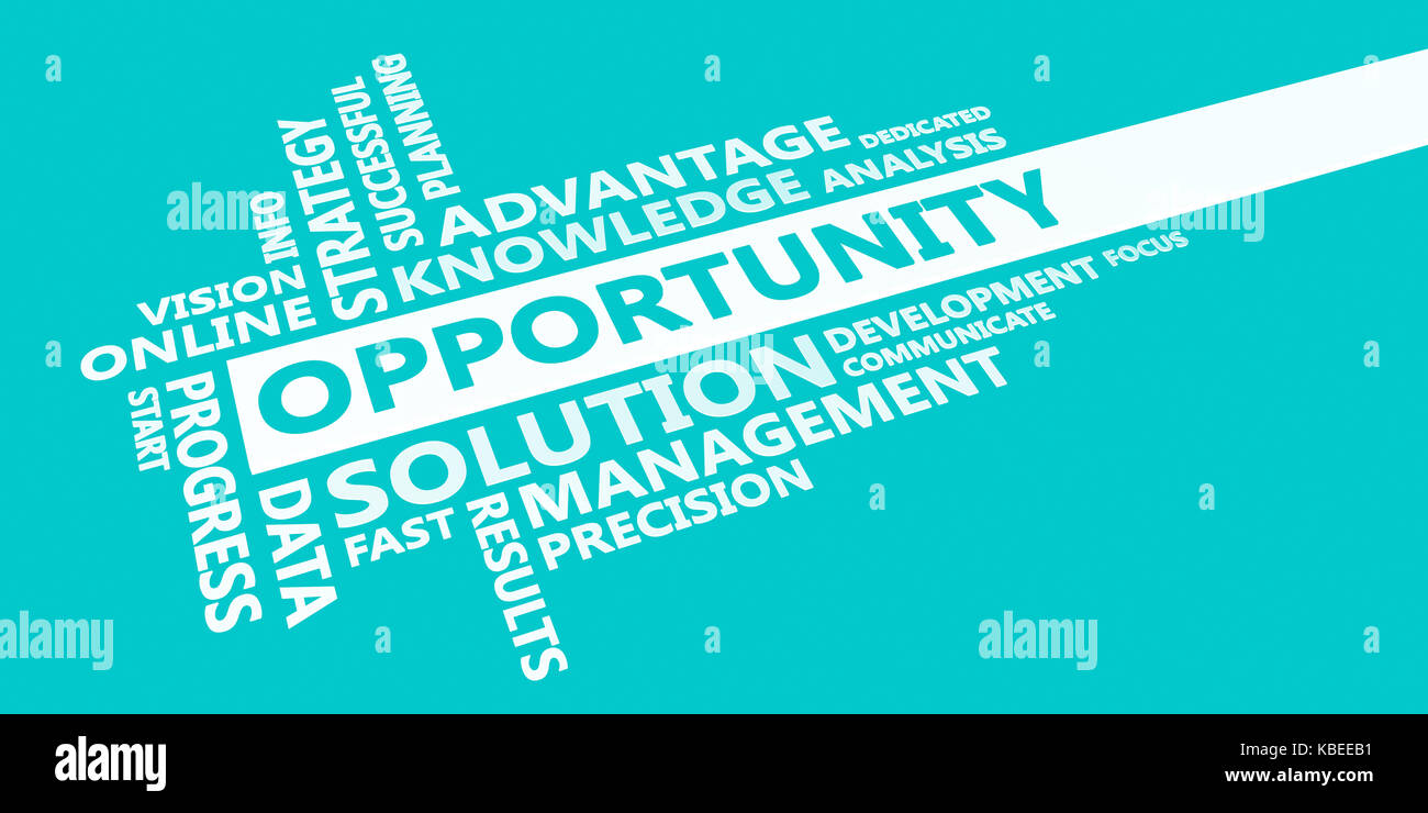 Opportunity Presentation Background in Blue and White Stock Photo - Alamy