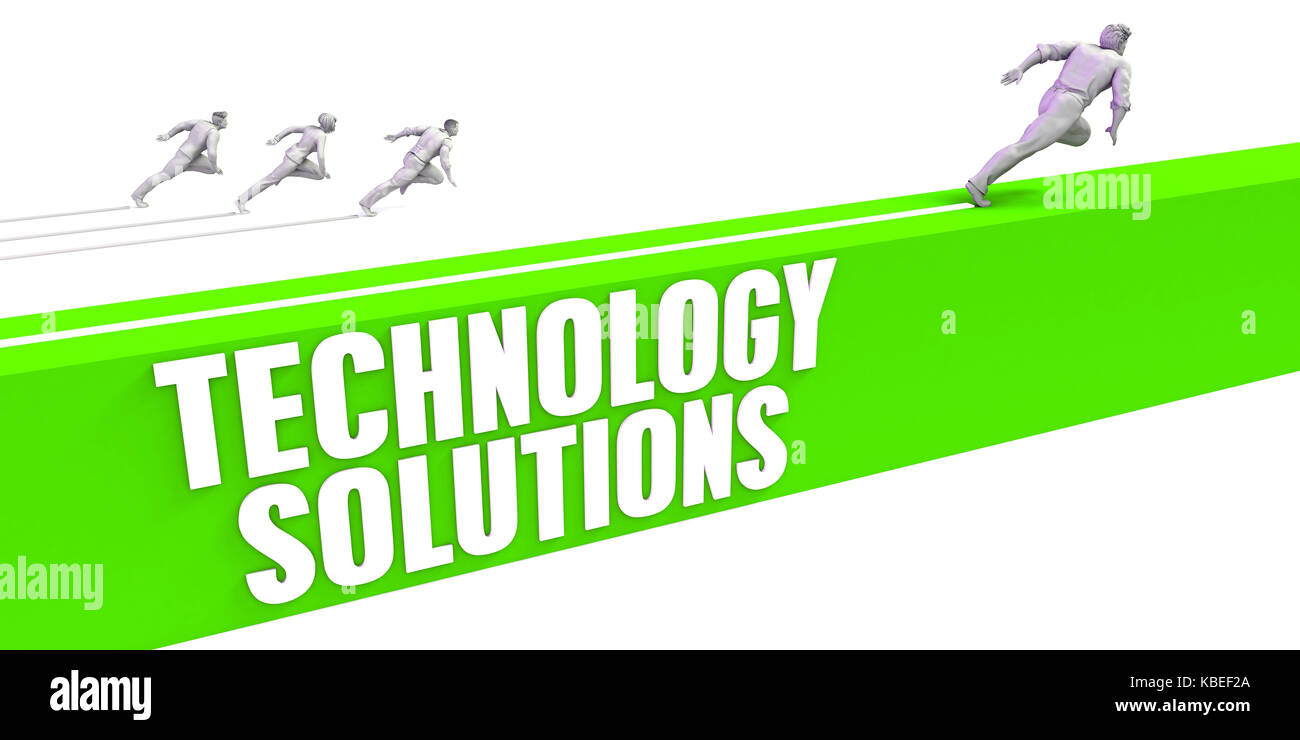 Technology Solutions as a Fast Track To Success Stock Photo - Alamy