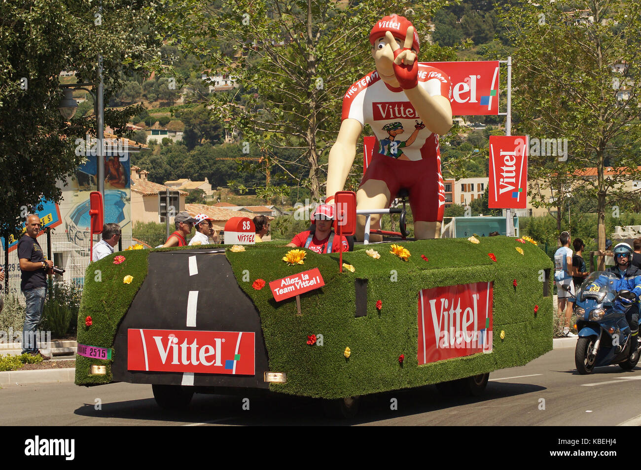 NICE - JULY 2ND : The TOUR 2013  (Tour de France) . Advertising caravan Stock Photo