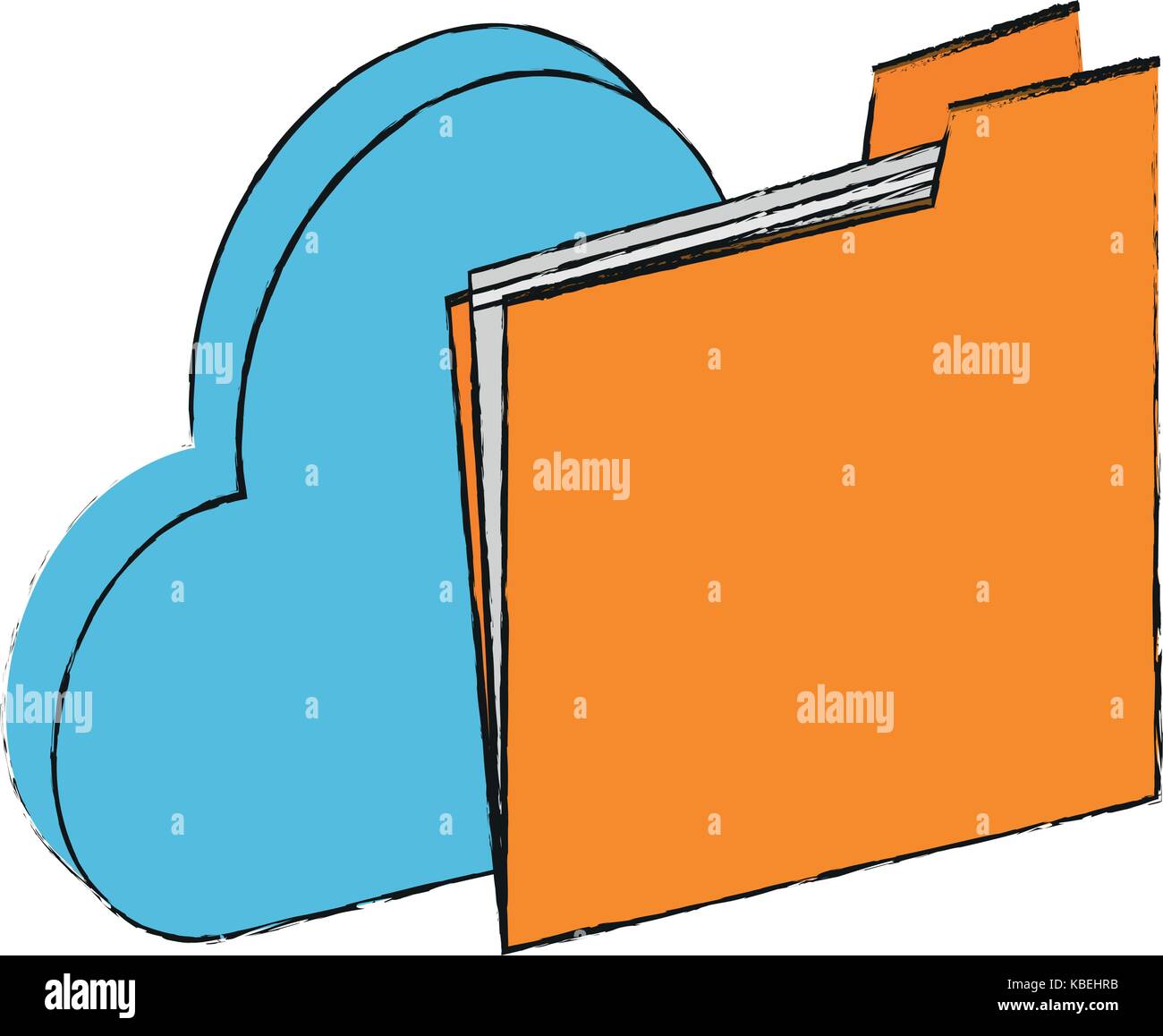 file folder cloud storage icon image Stock Vector Image & Art - Alamy
