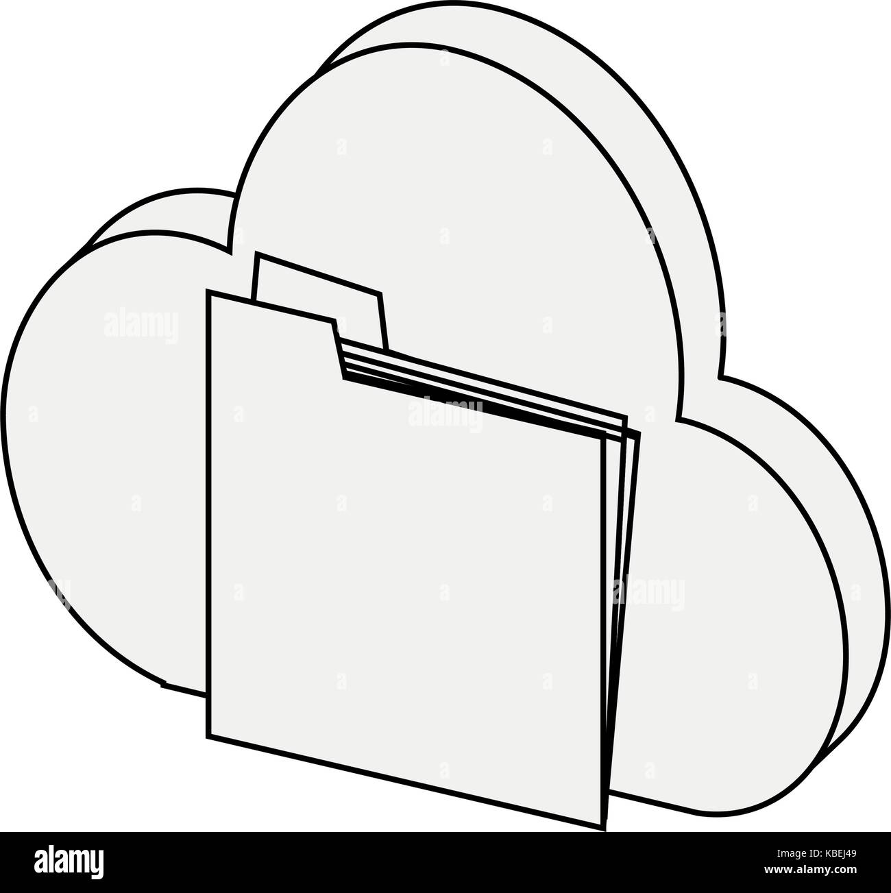 file folder cloud storage icon image Stock Vector Image & Art - Alamy