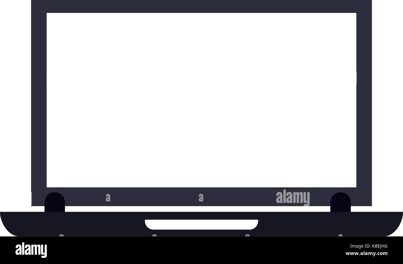 laptop computer with blank screen icon image Stock Vector Image & Art ...