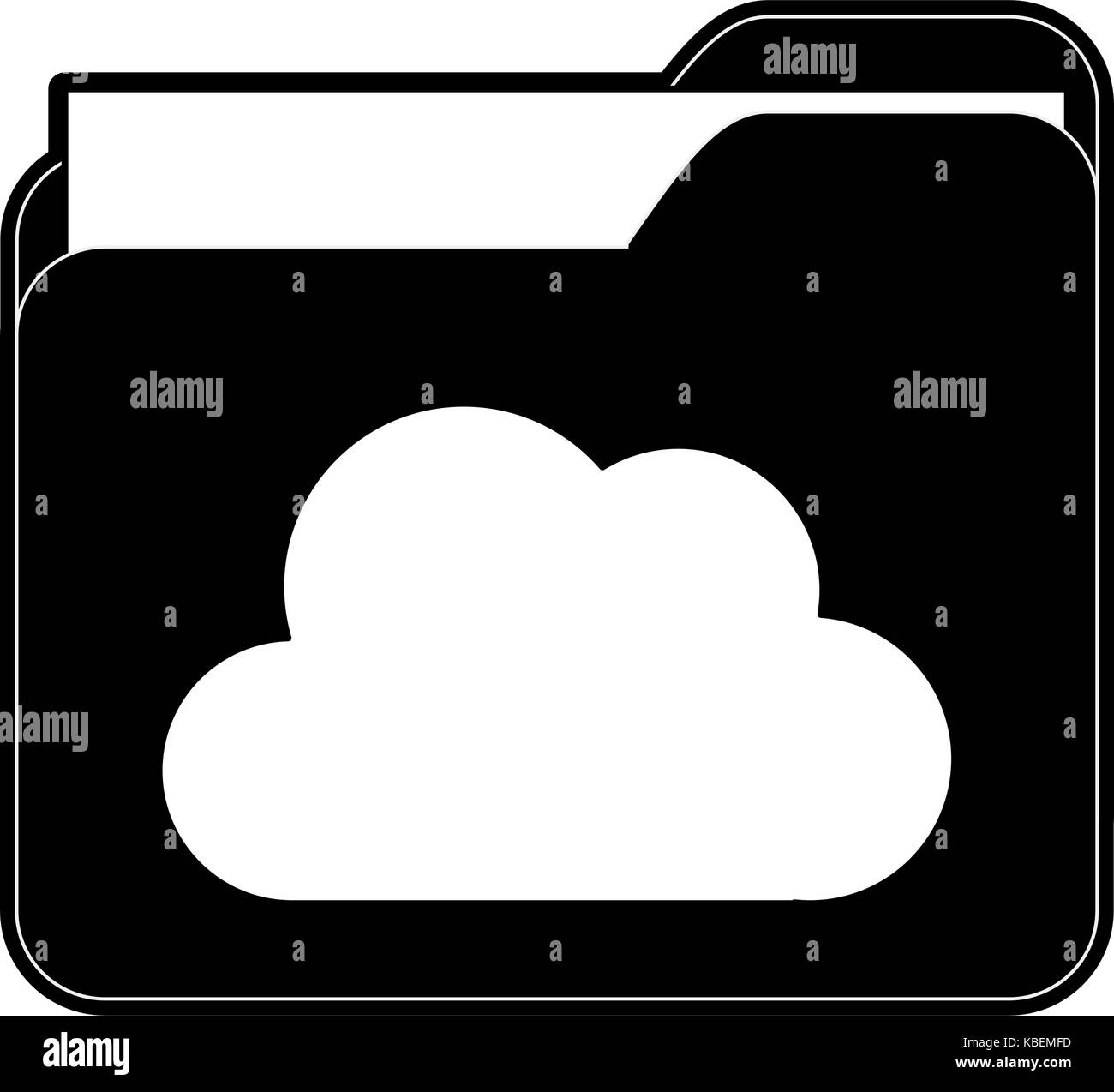 file folder with cloud storage icon image Stock Vector Image & Art - Alamy