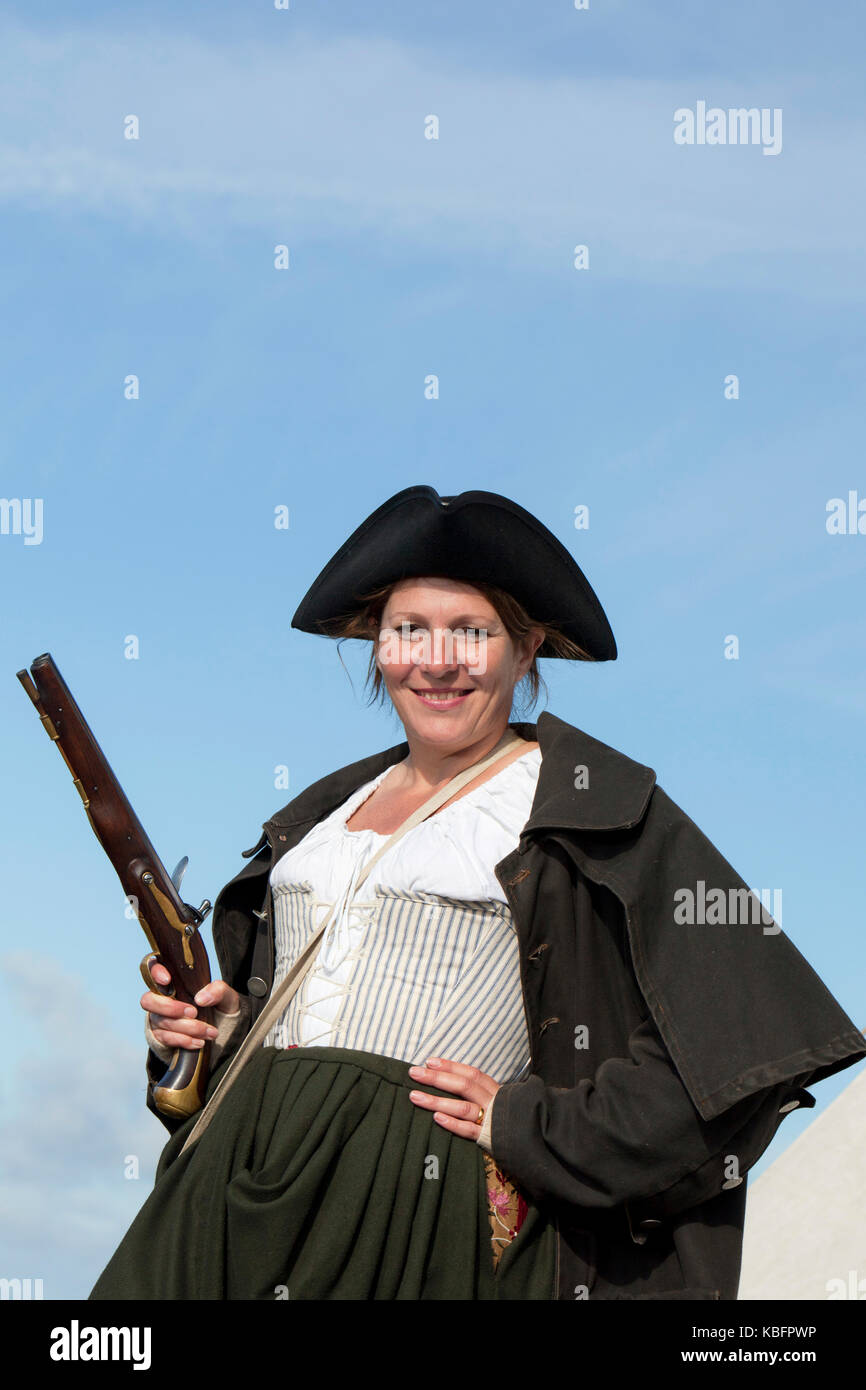 Female pirate interpretation at Wells Pirate Festival Stock Photo