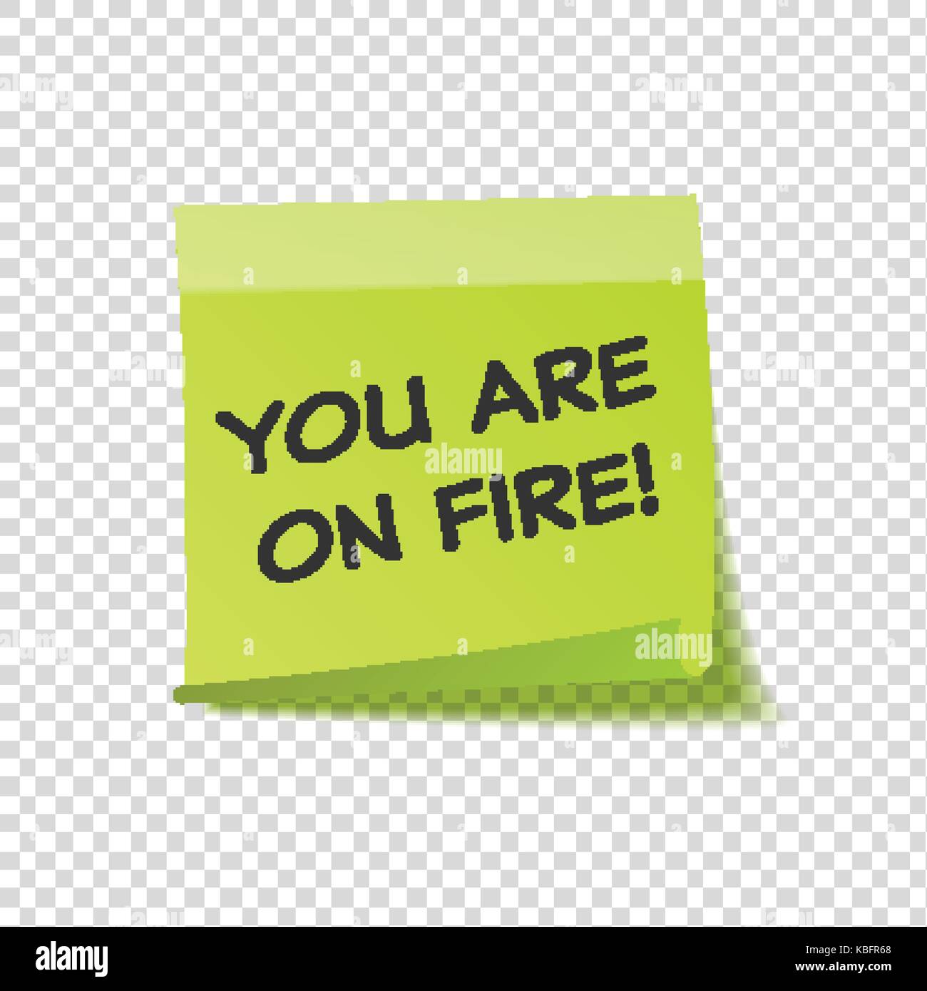 Sticky note with text and shadow isolated on transparent background set ...