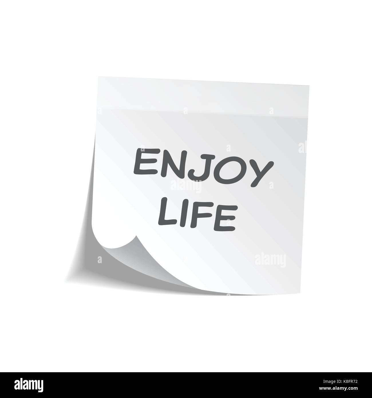 Sticky note with text and shadow isolated on transparent background set ...