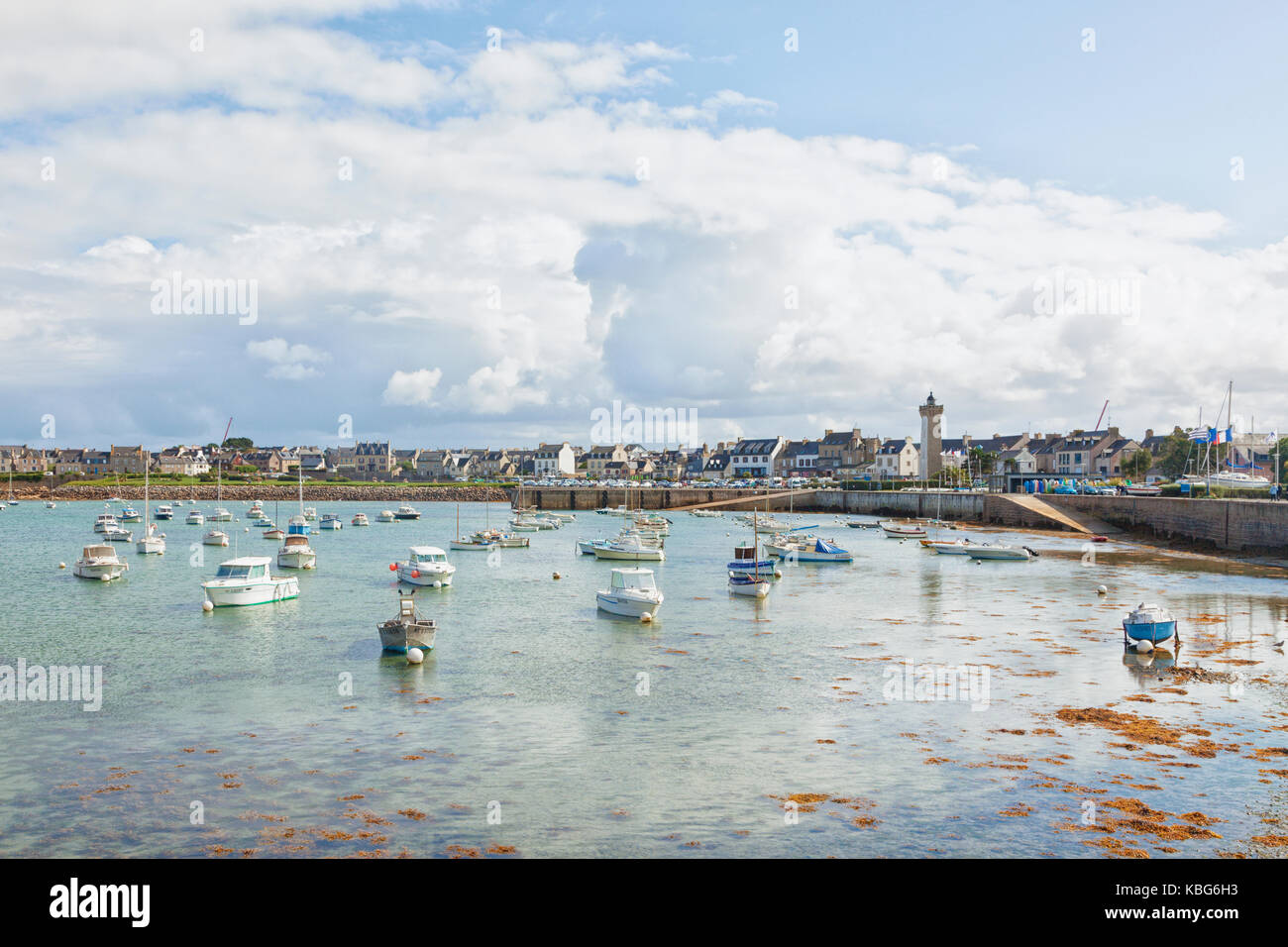 Village and marina of Roscoff, Brittany, France Stock Photo
