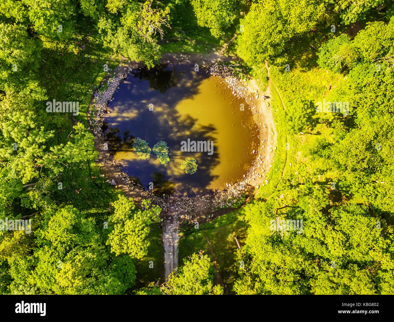 Saarema Island, Estonia: Aerial Top View The Main Meteorite Crater In ...