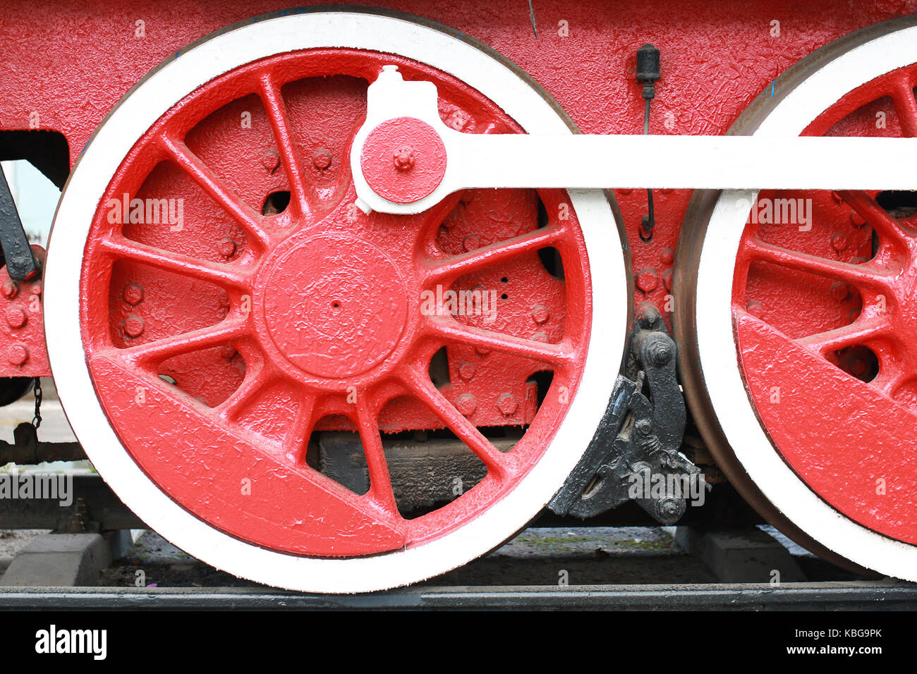 Details of the metal parts of vintage railway train Stock Photo Alamy