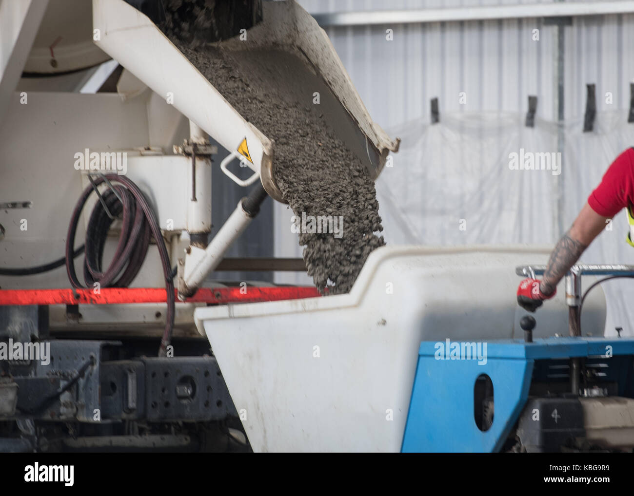 Delivery of fresh concrete Stock Photo Alamy