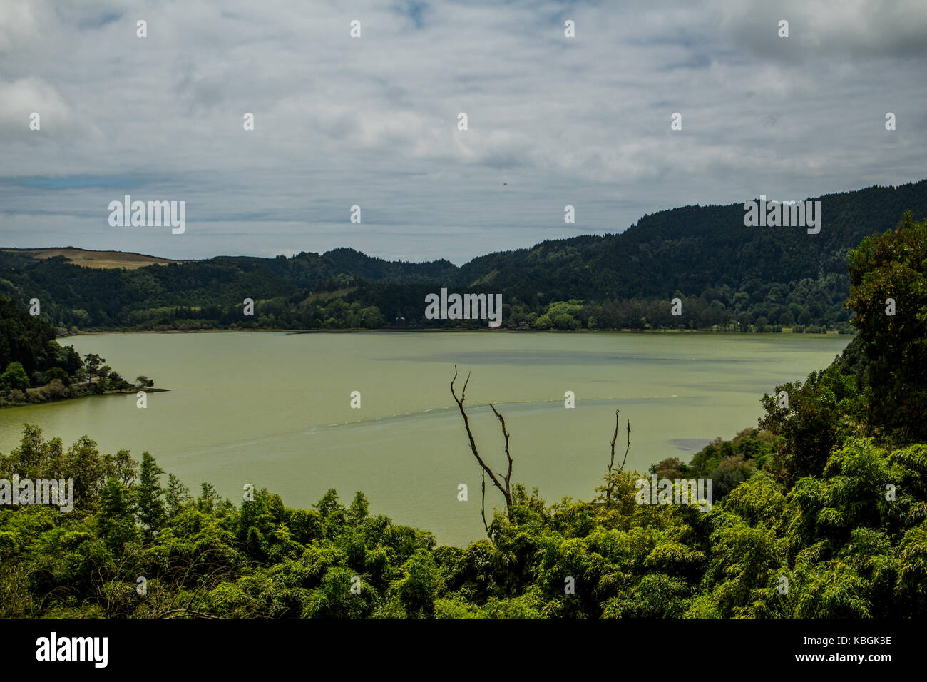 Azores islands belong to Portugal, from inside a crater that started to