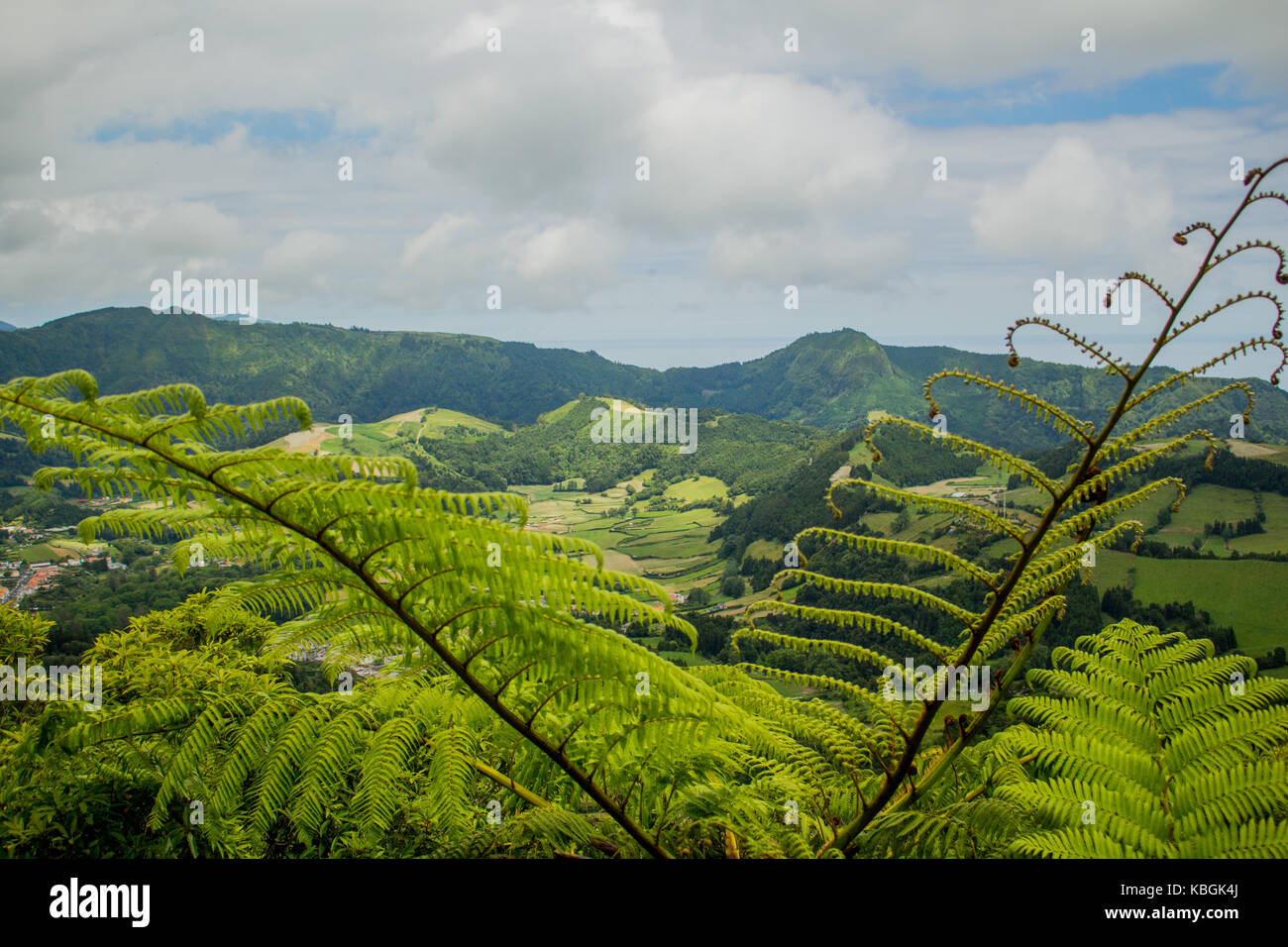 Azores islands belong to Portugal, from inside a crater that started to