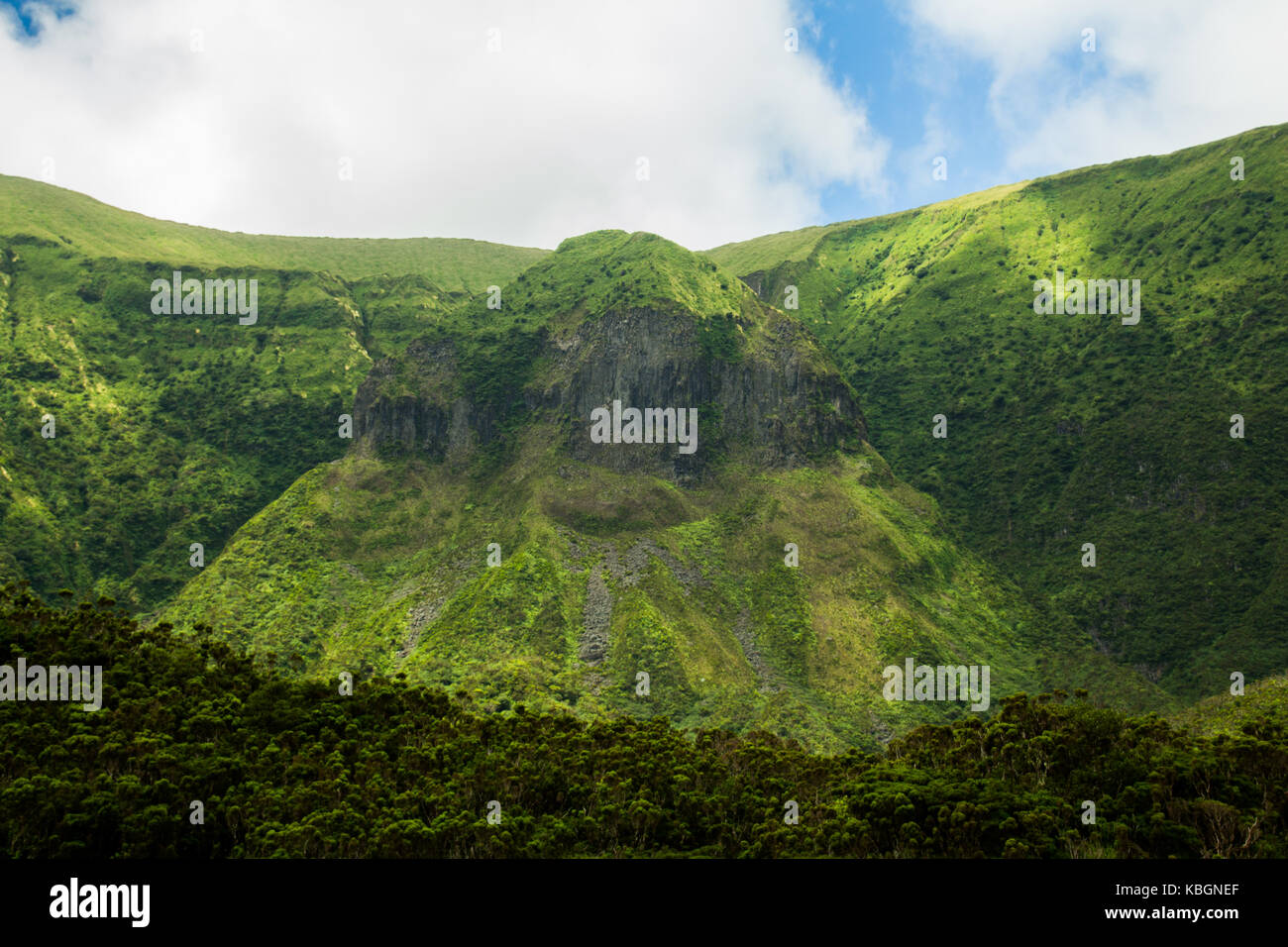 Azores islands belong to Portugal, from inside a crater that started to