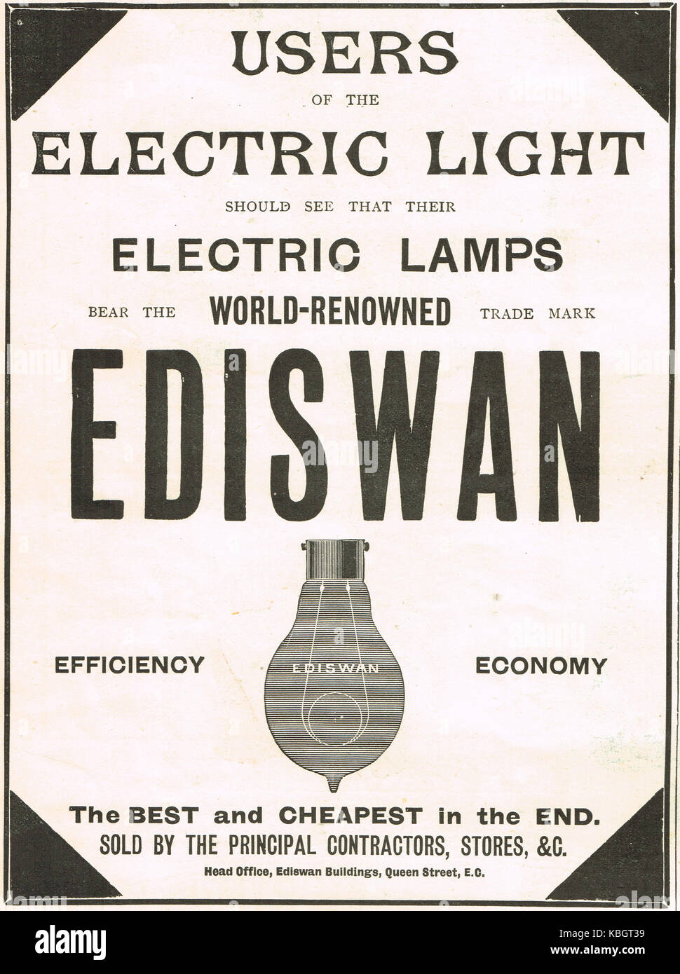 Edison electric light company hi-res stock photography and images - Alamy