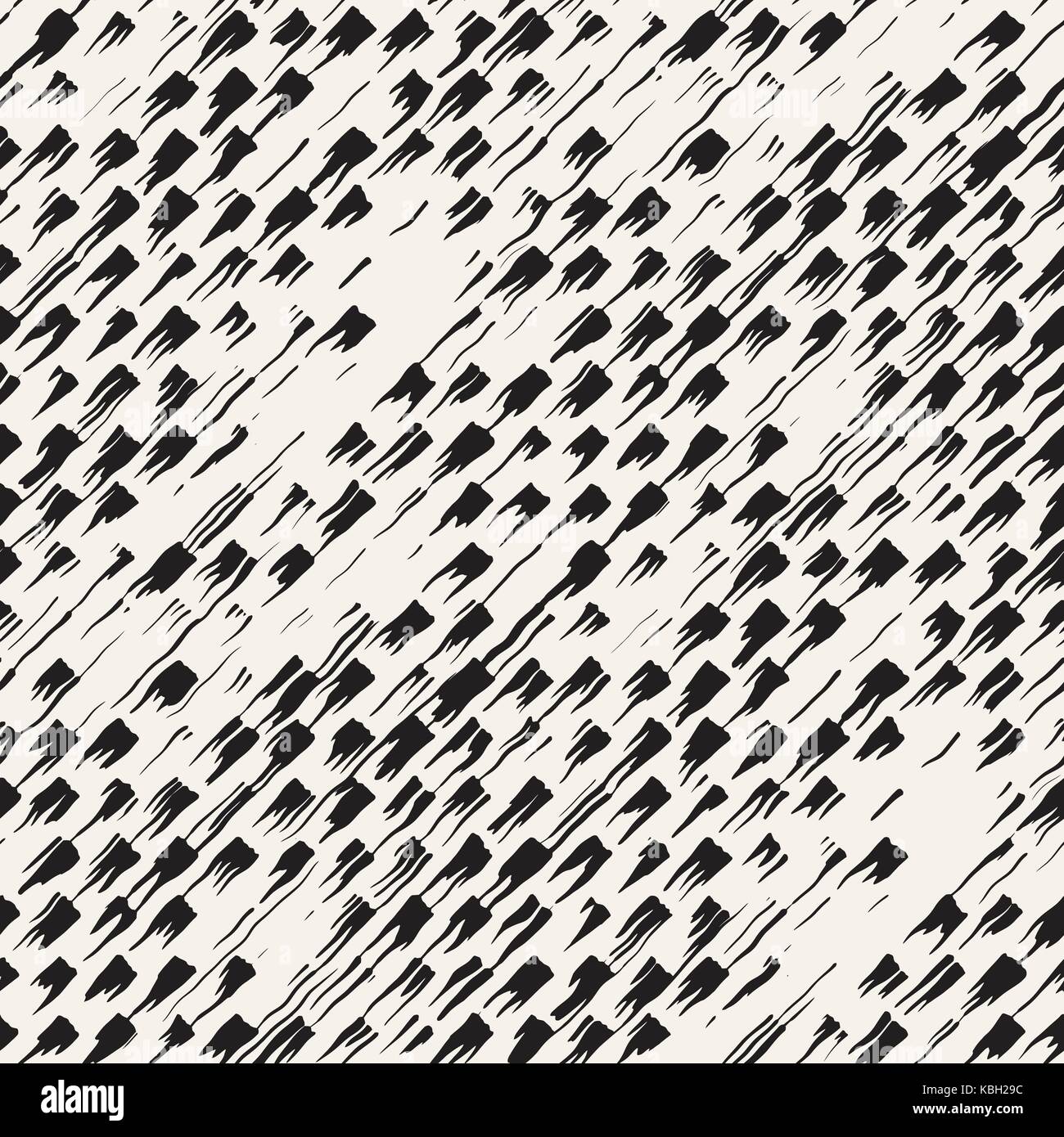 Vector seamless pattern with stripes and strokes. Black and white ...