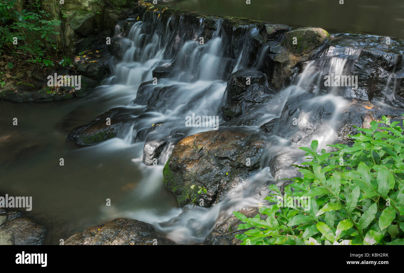 Sam Waterfall small waterfall in the evergreen forest, Sam lan waterfall, Nation park ...