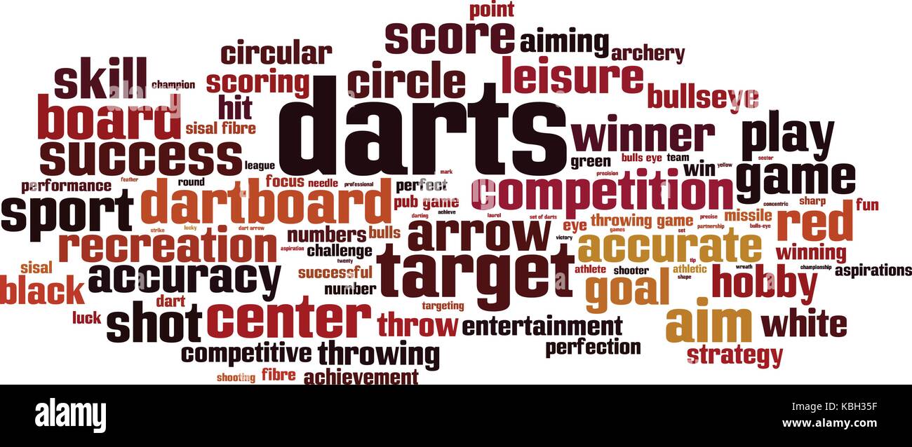 Darts word cloud concept. Vector illustration Stock Vector Image & Art