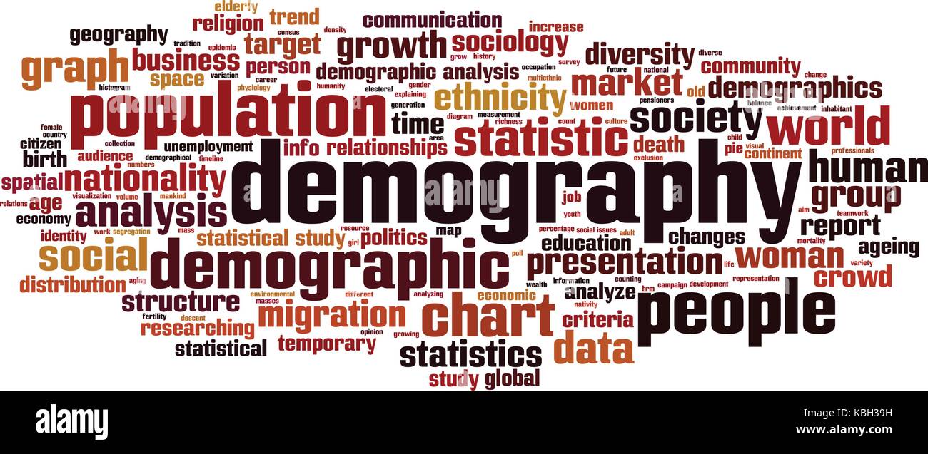 Demography word cloud concept. Vector illustration Stock Vector Image ...