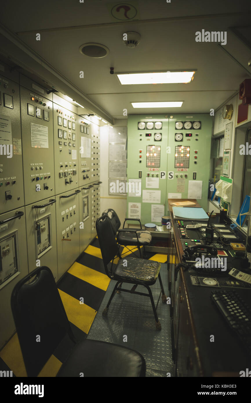Monitor Empty Desk Control Room Stock Photos Monitor Empty