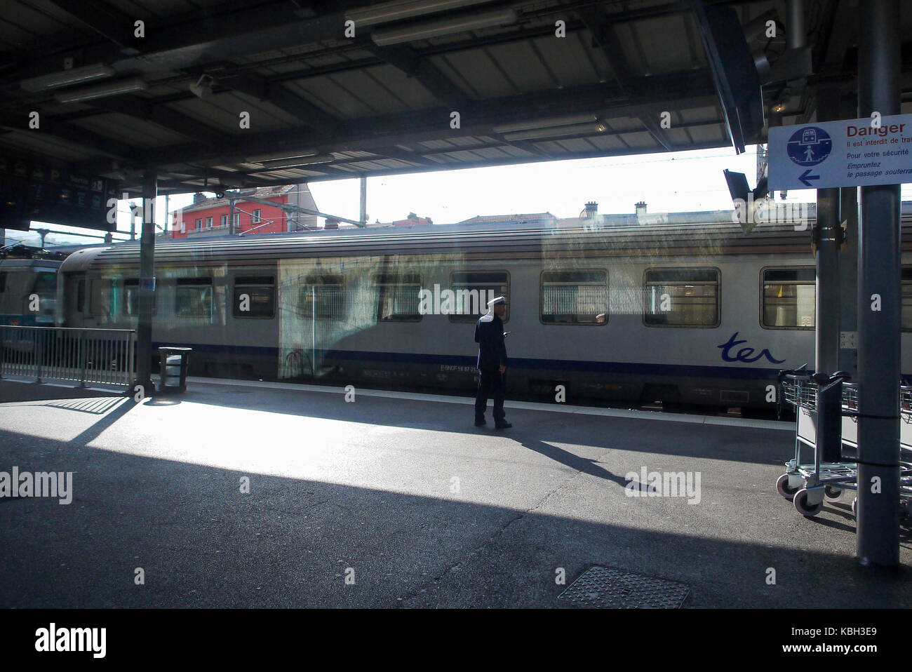 View of Bellegarde railway station, Savoie, France Stock Photo