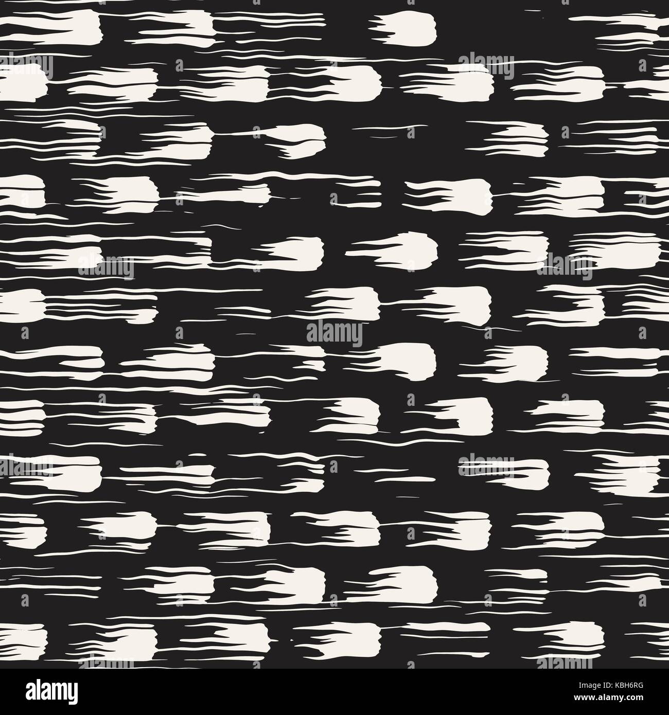 Vector seamless pattern with stripes and strokes. Black and white ...