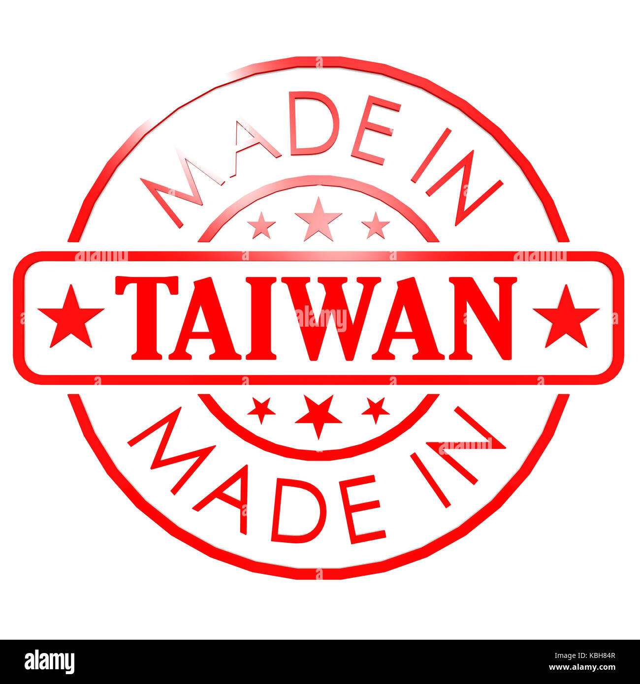 Made in Taiwan red seal Stock Photo Alamy