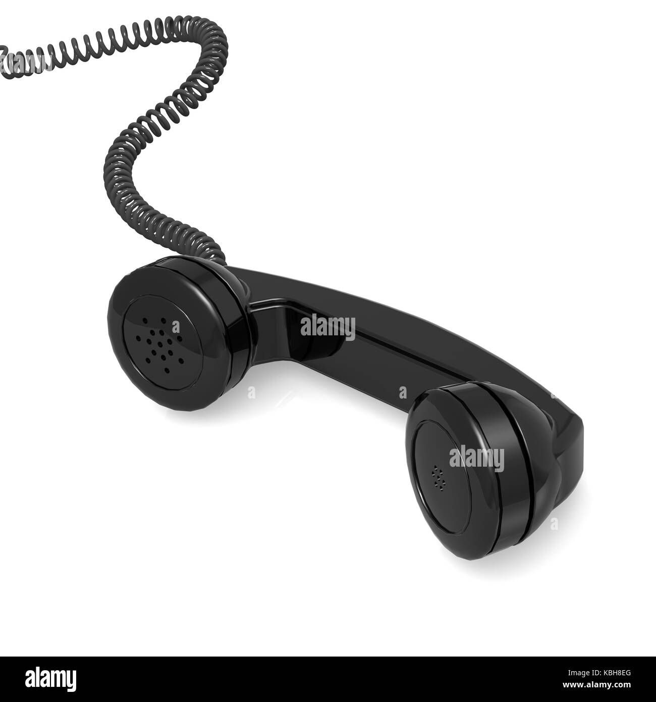 Black telephone receiver Stock Photo Alamy