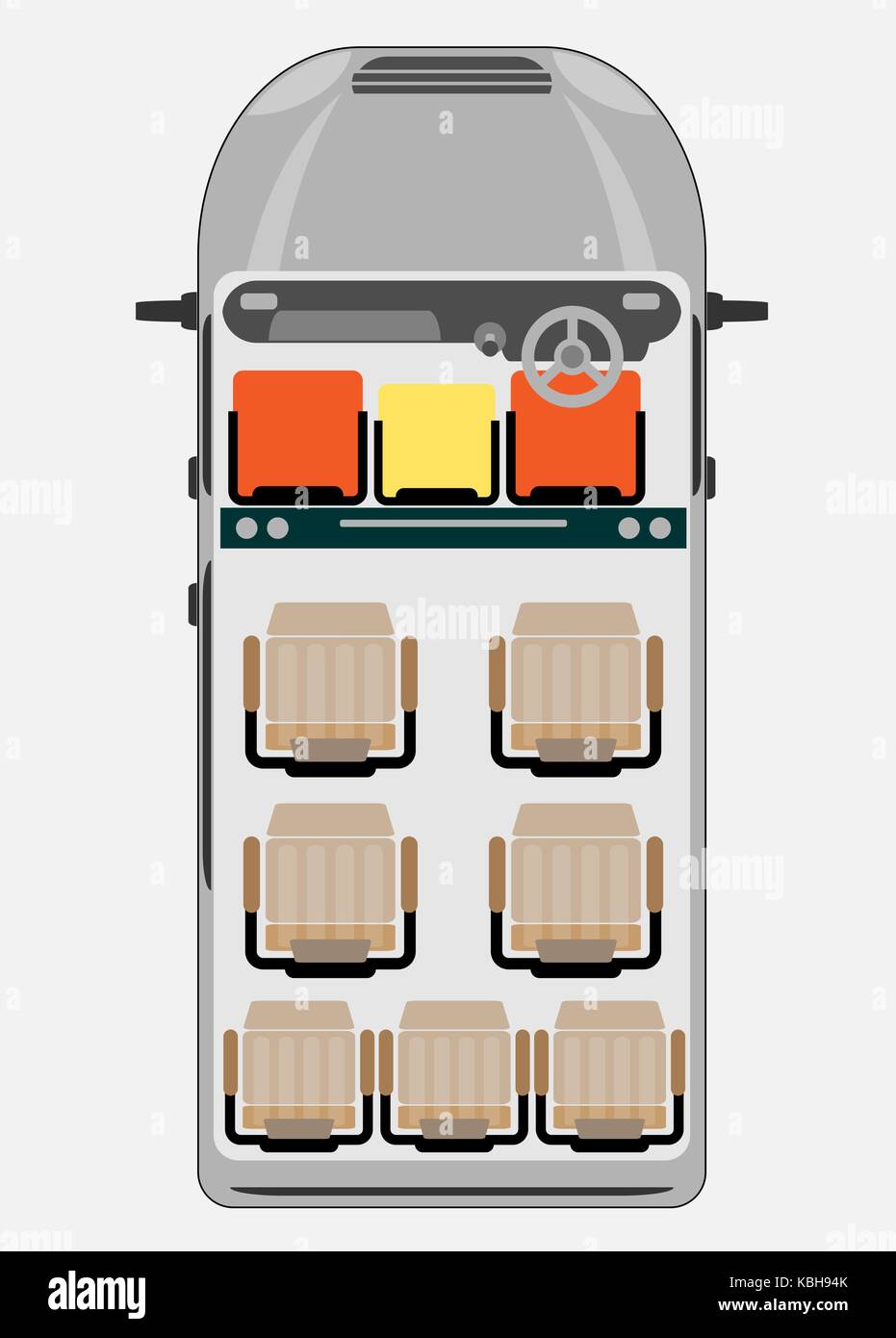 Top View Seat Map of Passenger Van Stock Vector Image & Art Alamy
