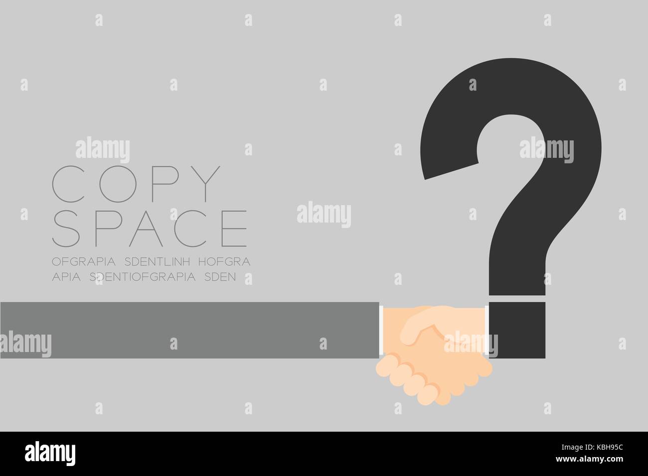 Handshake Question Handshake Businessman set Business Partner Connection: Question concept ...