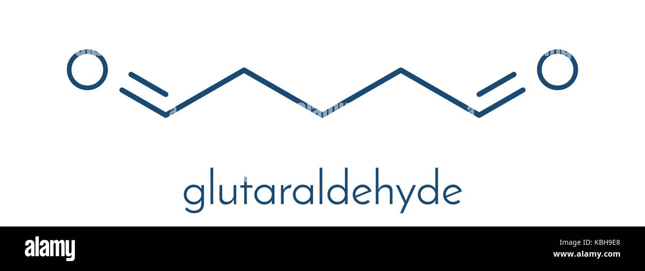 Glutaraldehyde (glutaral) disinfectant molecule. Used in disinfection