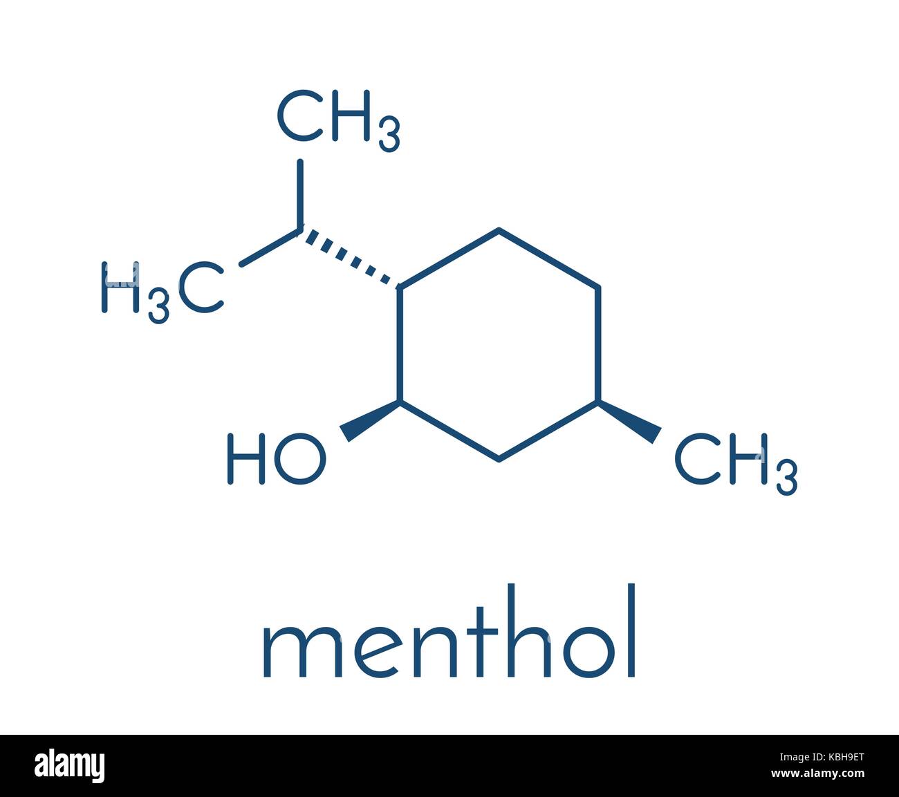 Menthol molecule. Present in peppermint, corn mints, etc. Skeletal formula  Stock Vector Image & Art - Alamy