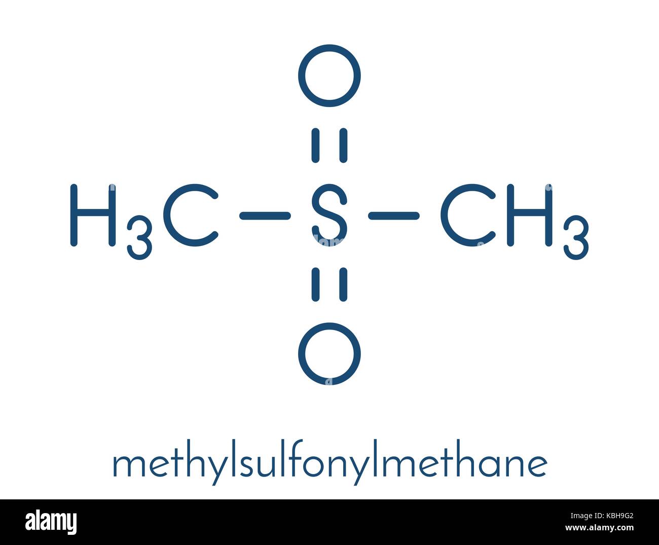 Methylsulfonylmethane (MSM) dietary supplement molecule, chemical