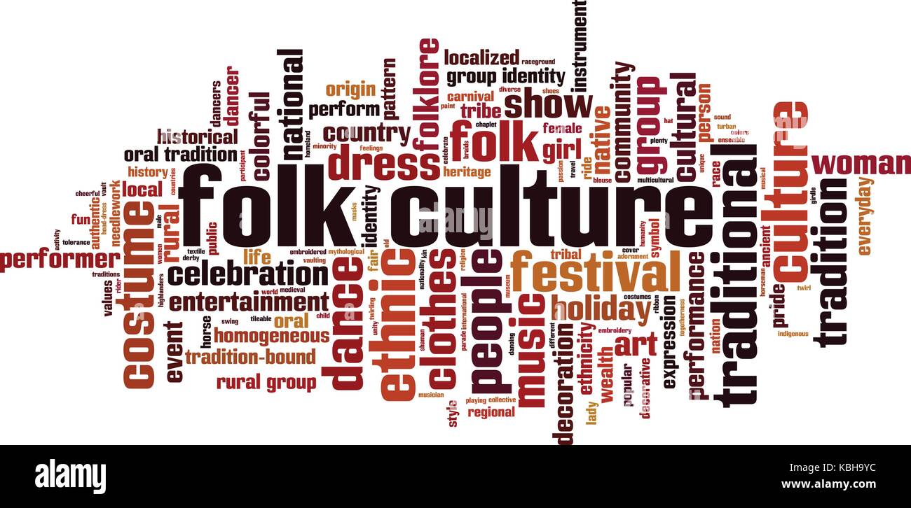 Folk culture word cloud concept. Vector illustration Stock Vector Image & Art Alamy