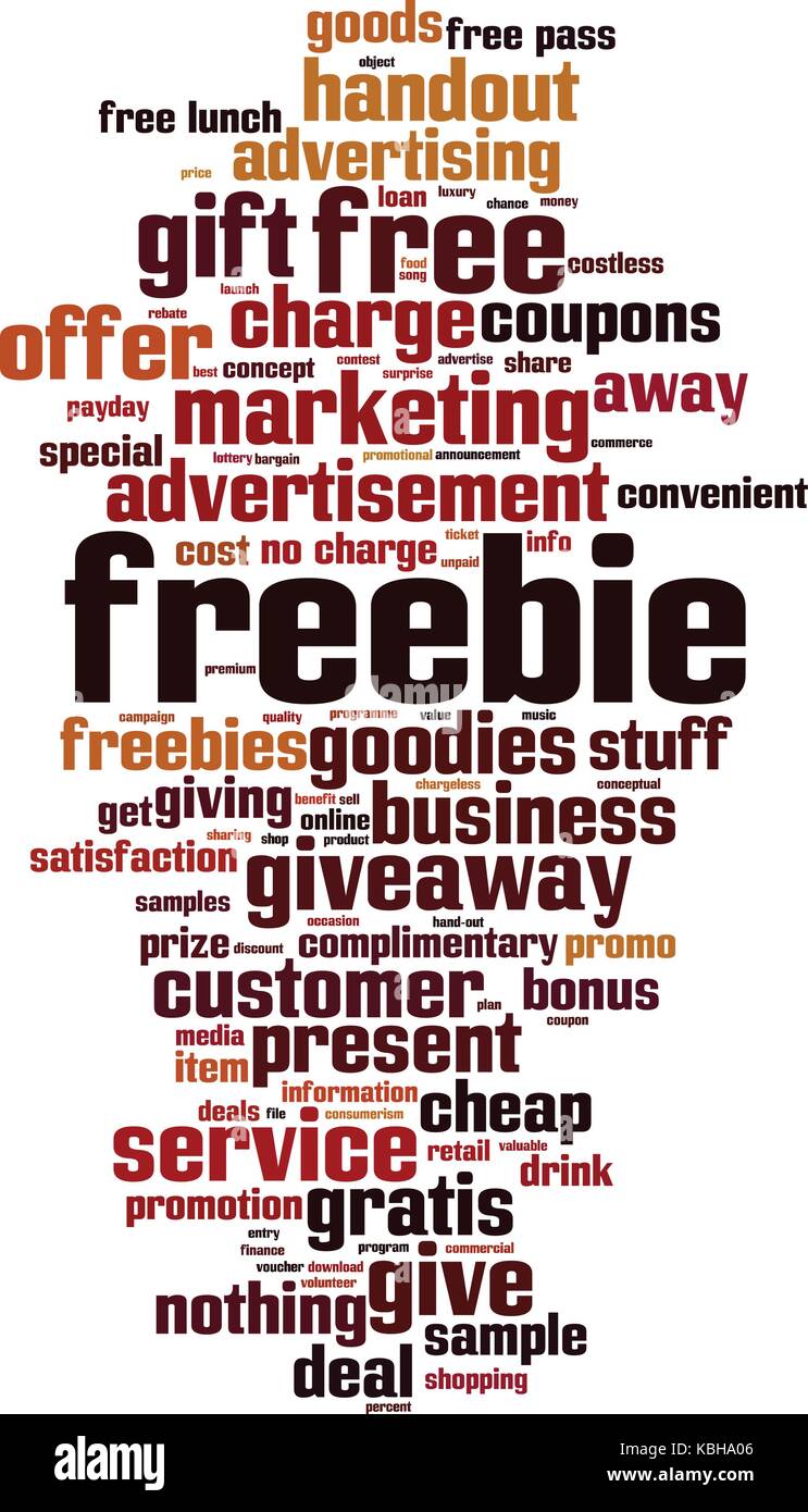 Freebie word cloud concept. Vector illustration Stock Vector Image ...