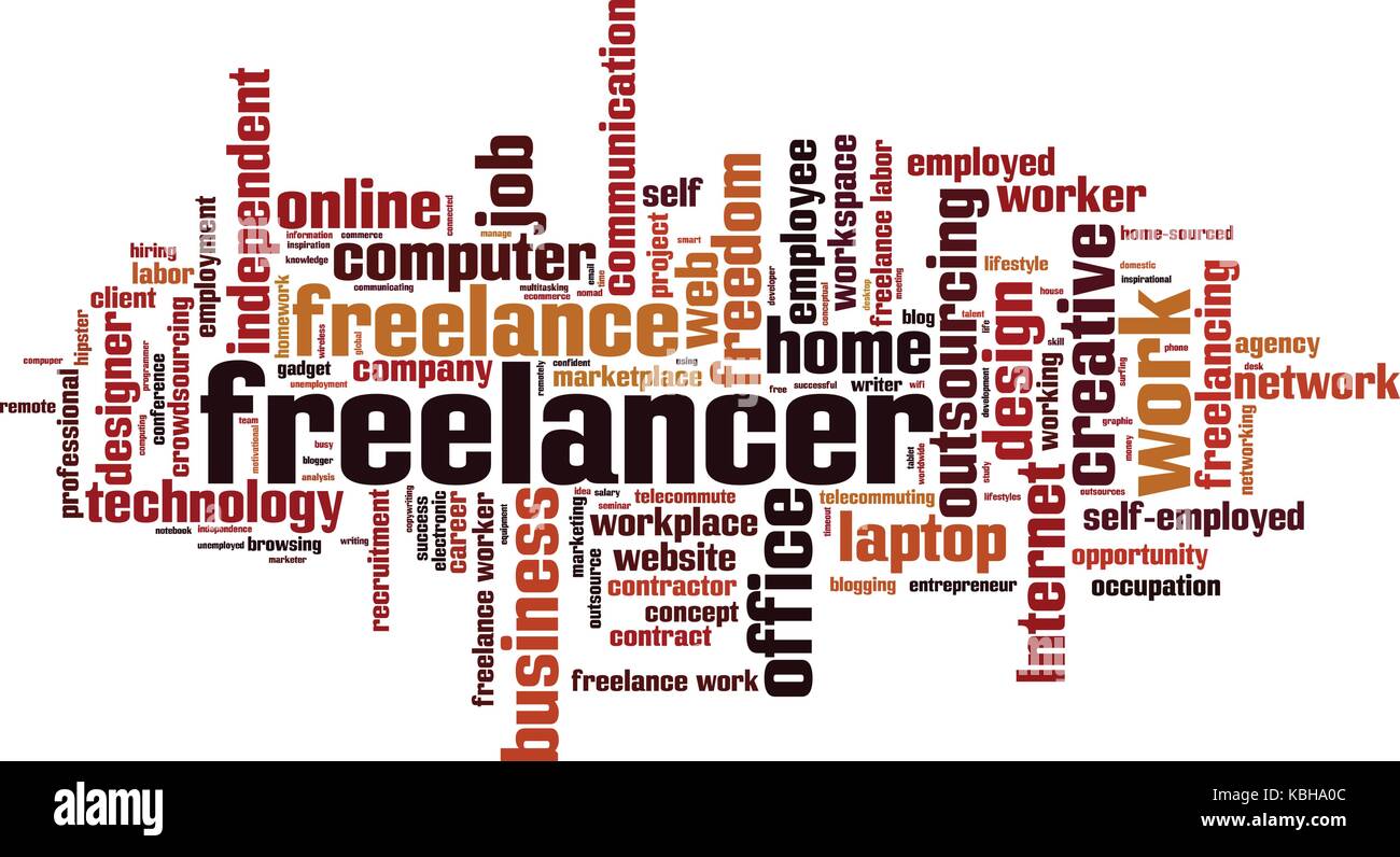 Freelancer word cloud concept. Vector illustration Stock Vector Image ...