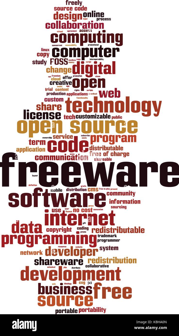 Freeware word cloud concept. Vector illustration Stock Vector Image ...