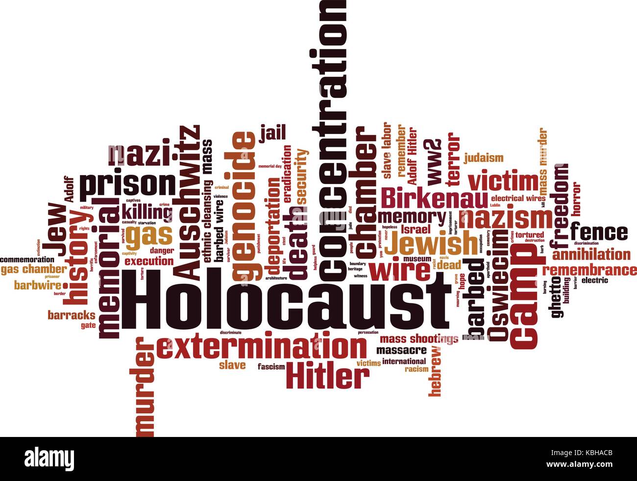 Holocaust cloud concept. Vector illustration Stock Vector