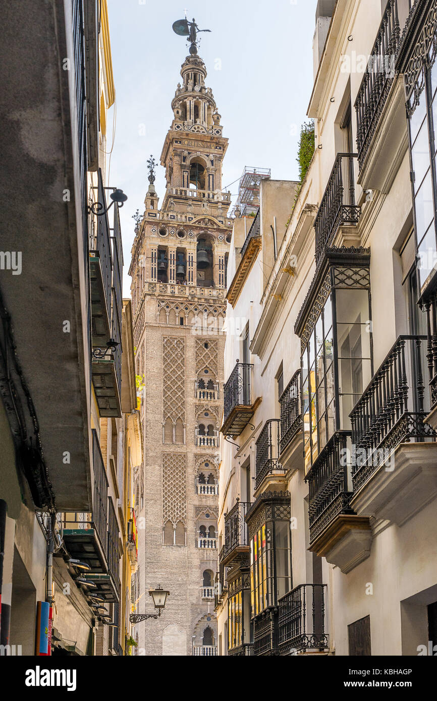 Typical street in Seville Spain Stock Photo