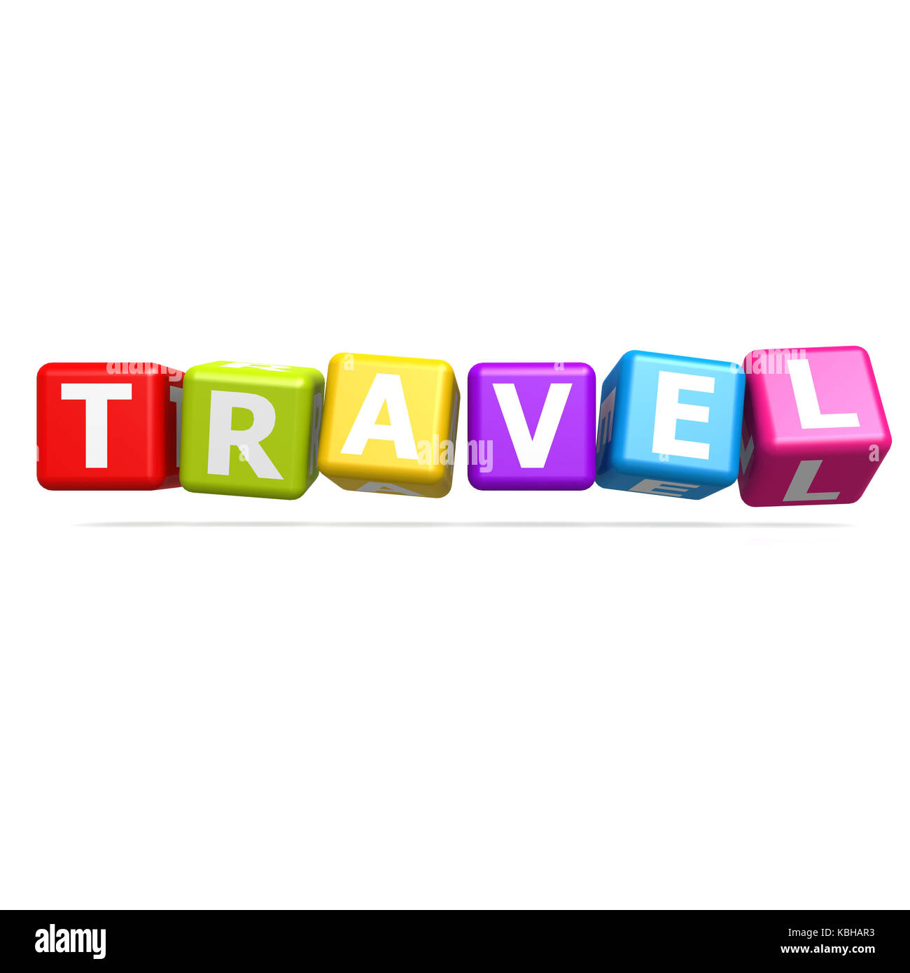 Cube puzzle travel image with hires rendered artwork that could be