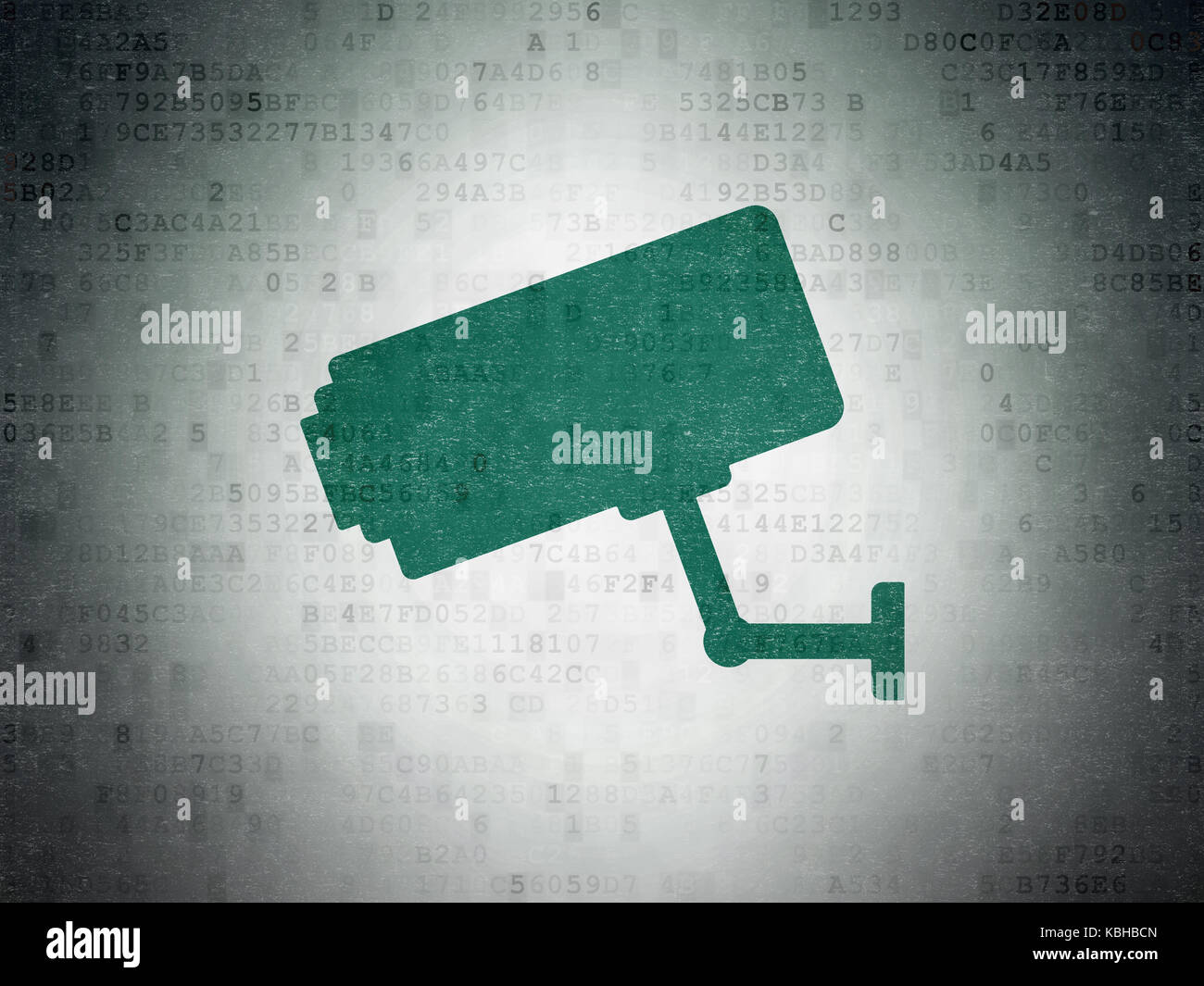 Privacy concept: Cctv Camera on Digital Data Paper background Stock ...