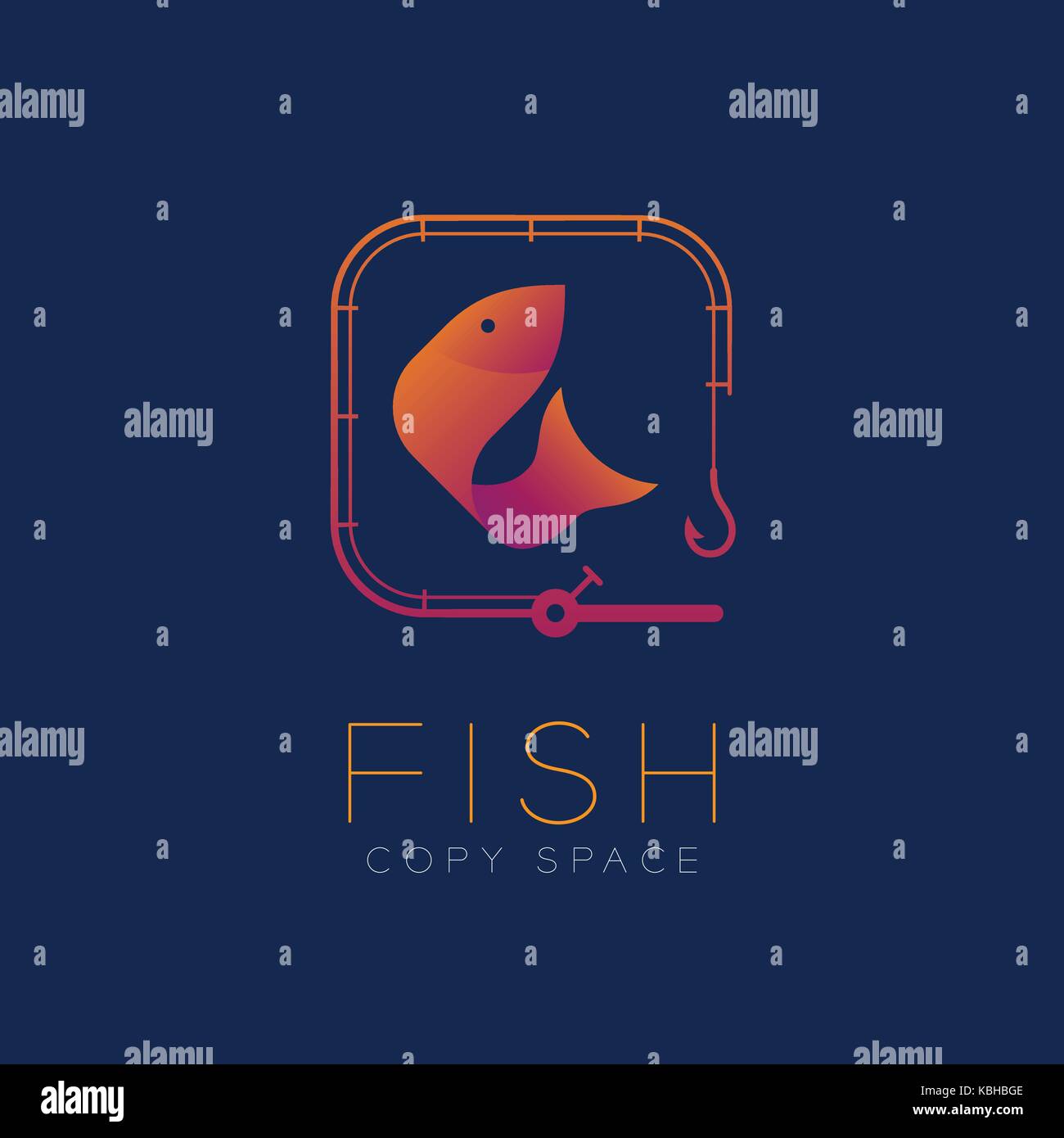 Fishing sea rod bend Stock Vector Images - Alamy