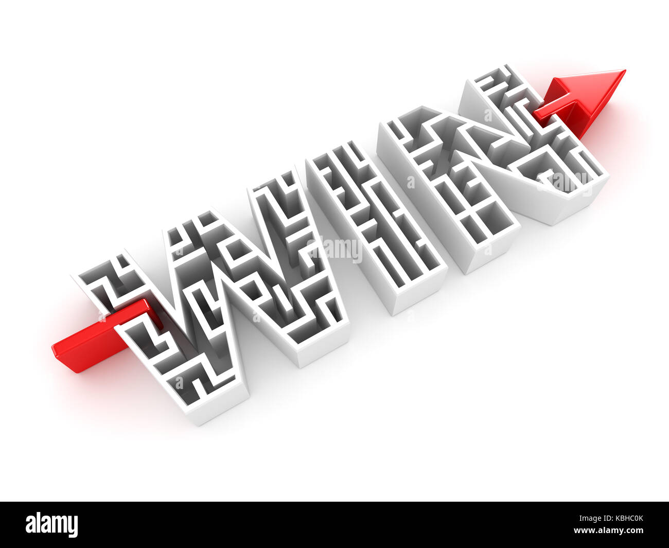 Maze with Text - Win , This is a 3d Rendered Computer Generated Image ...