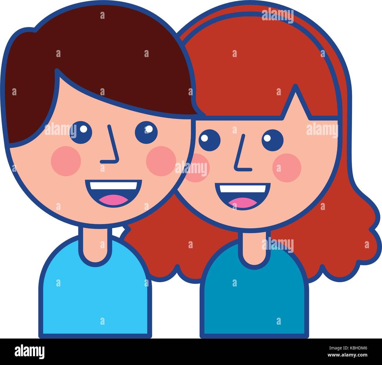 boy and girl happy young people community Stock Vector Image & Art - Alamy
