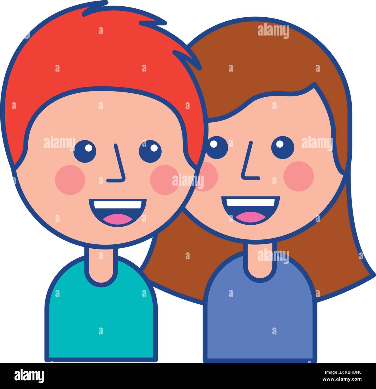 boy and girl happy young people community Stock Vector Image & Art - Alamy