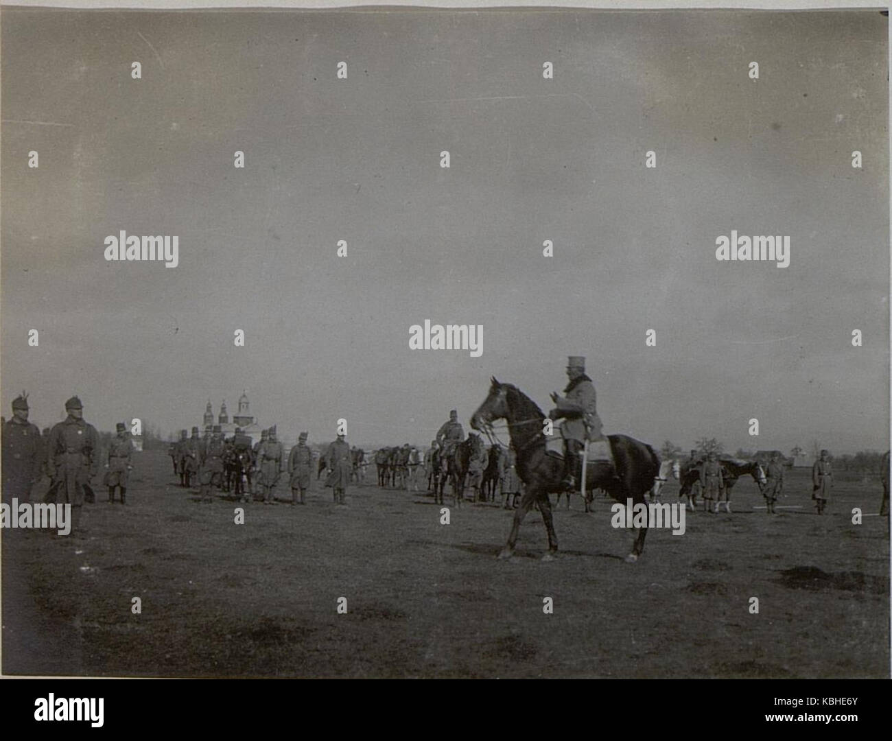 This image depicts an inspection by an army commander, Pflanzer Baltin ...