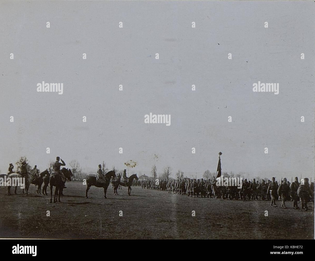 This historical photograph shows Army Commander Pflanzer Baltin ...