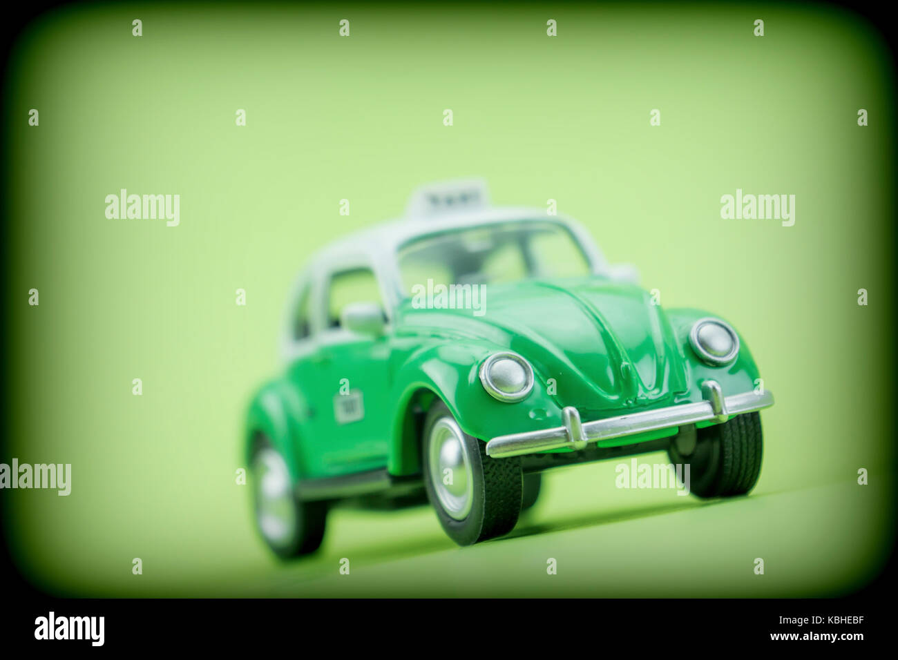 Car vintage isolated on green background Stock Photo