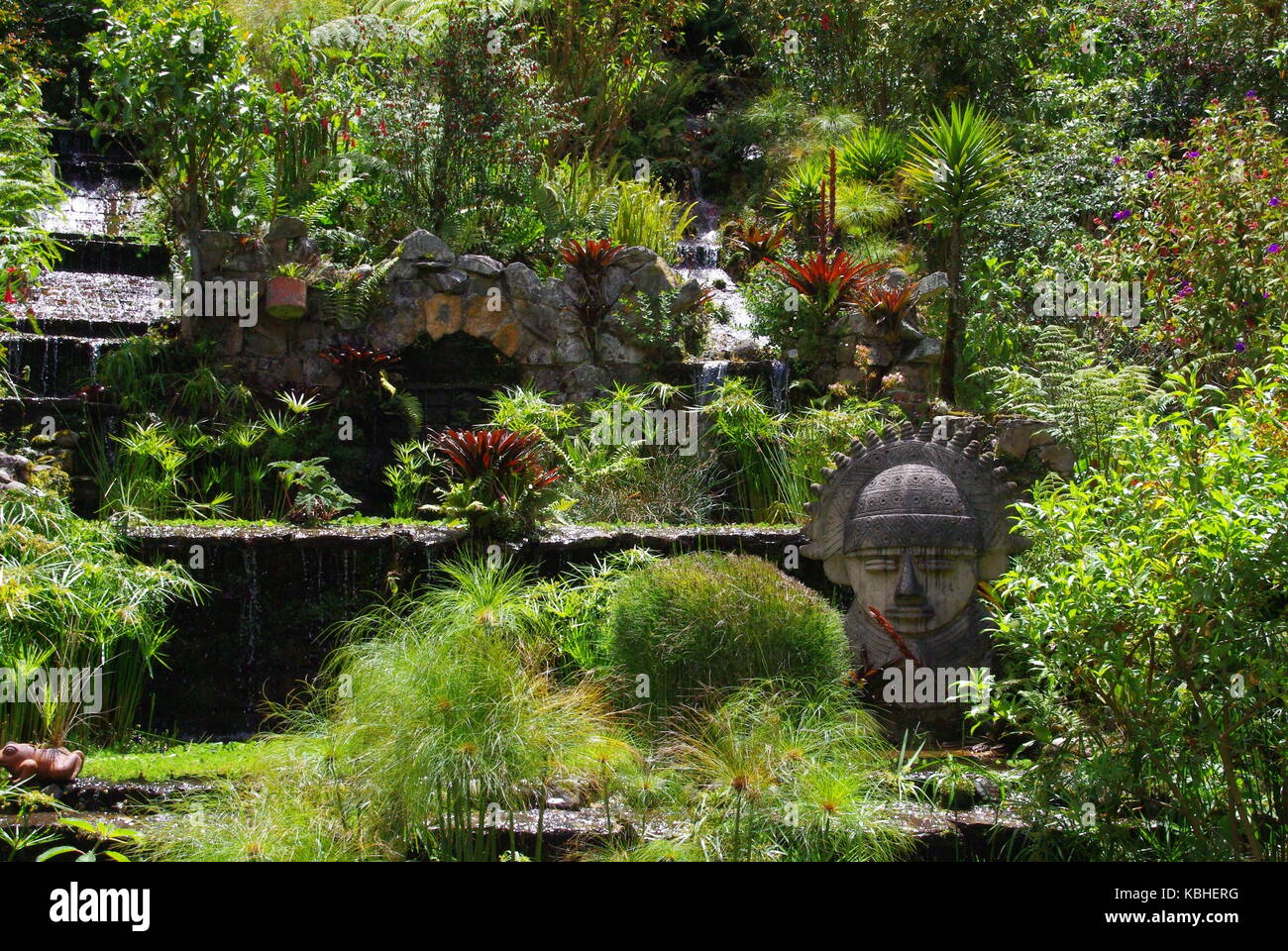The Garden at the base of Monserrate, Bogota, Colombia Stock Photo